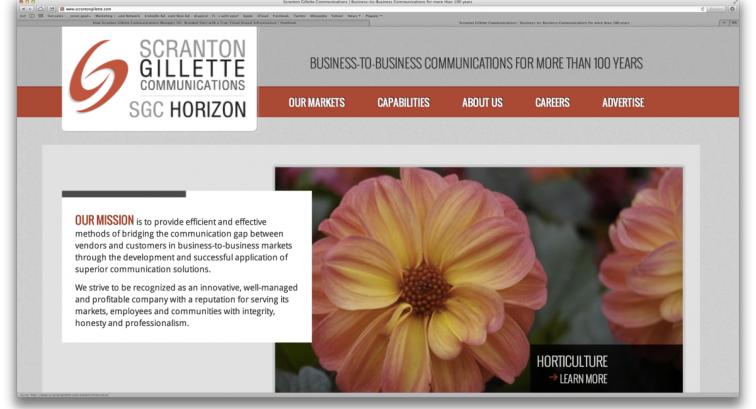 Scranton Gillette homepage screeenshot
