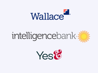 Logos of the Wallace Foundation, IntelligenceBank and Yes&