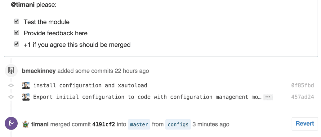 Merged pull request for configs branch