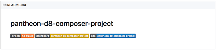 Initial Project Page shows title of project in GitHub