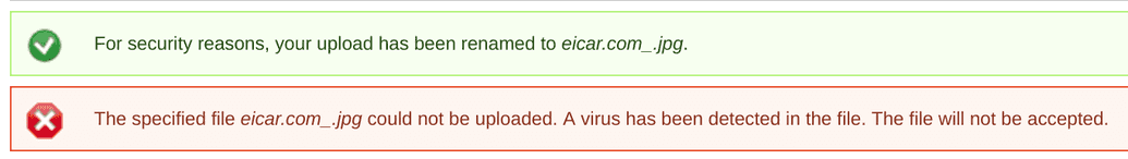 ClamAV Virus Detected