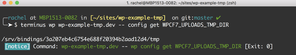 config get wpcf7 uploads tmp dir default