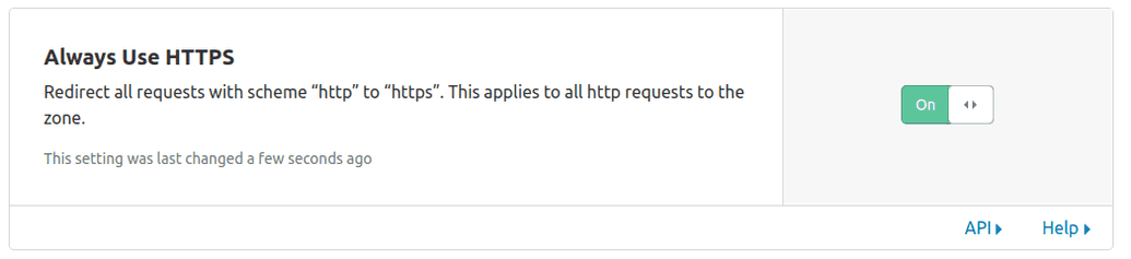 Cloudflare Always HTTPS