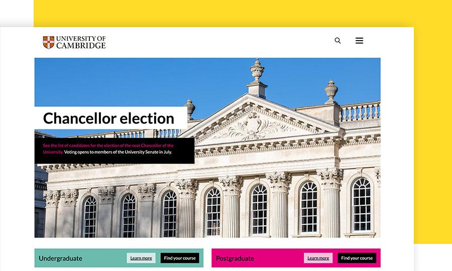 The University of Cambridge homepage