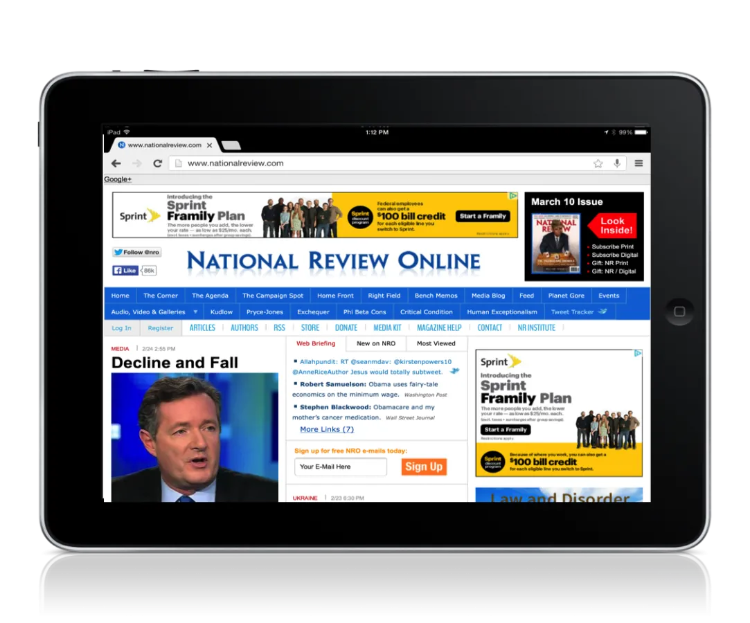 National Review homepage