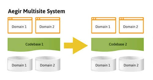 Diagram of Aegir Multisite System