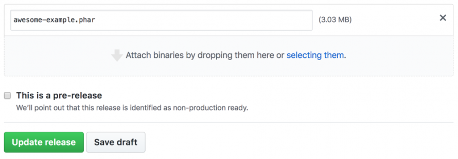 Uploading Phar to GitHub