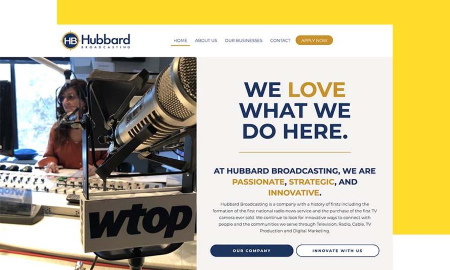 Hubbard Broadcasting web page