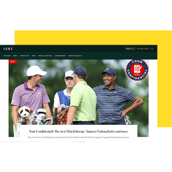 Golf.com website page