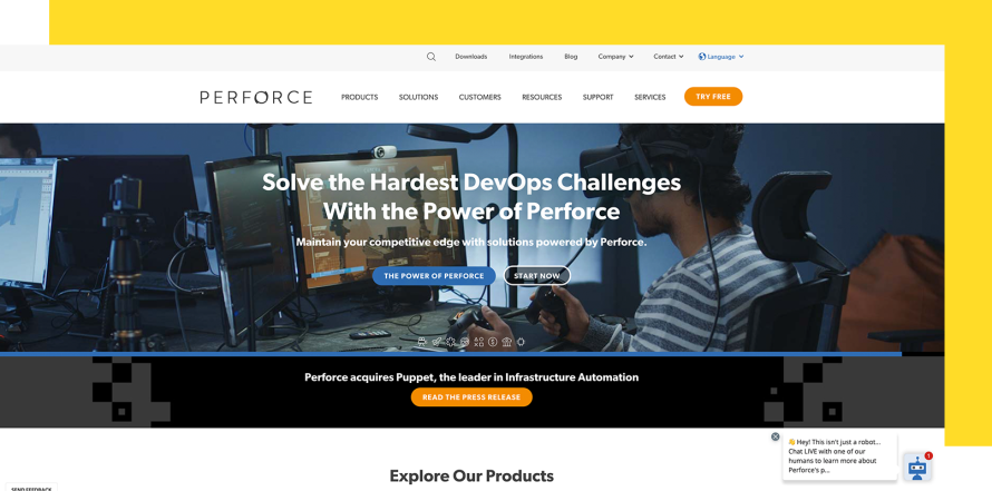 Perforce's web page