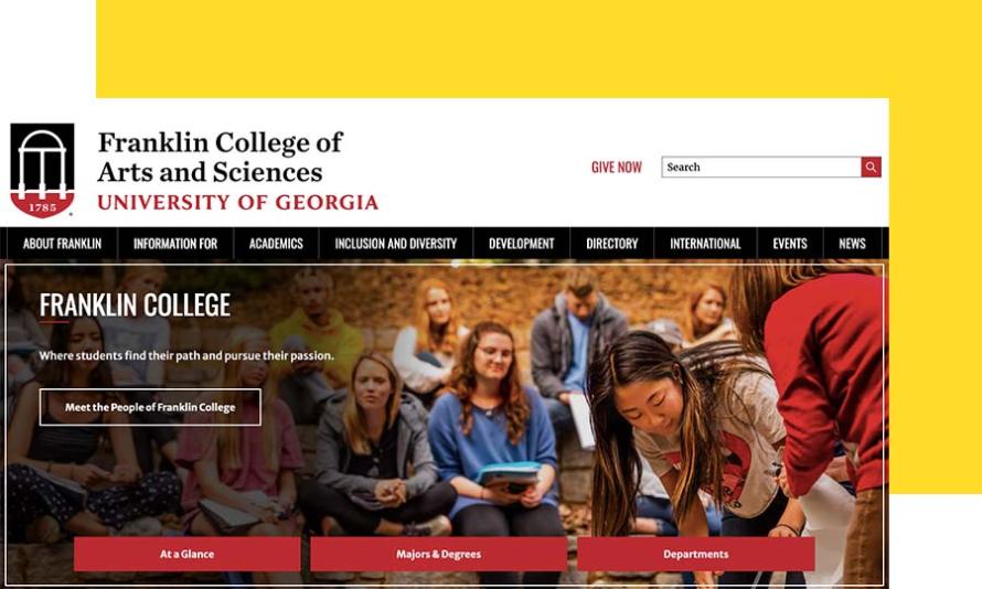 Franklin College, the University of Georgia, homepage 