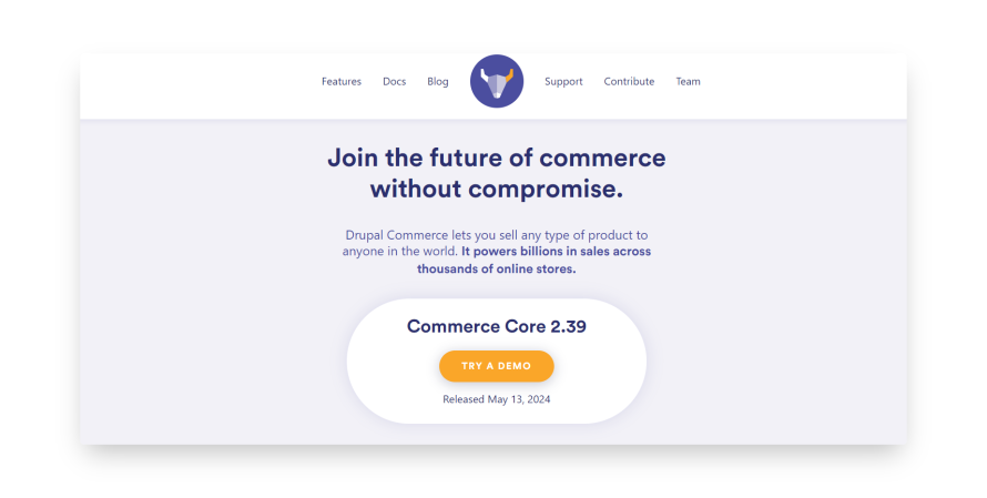 Drupal Commerce homepage