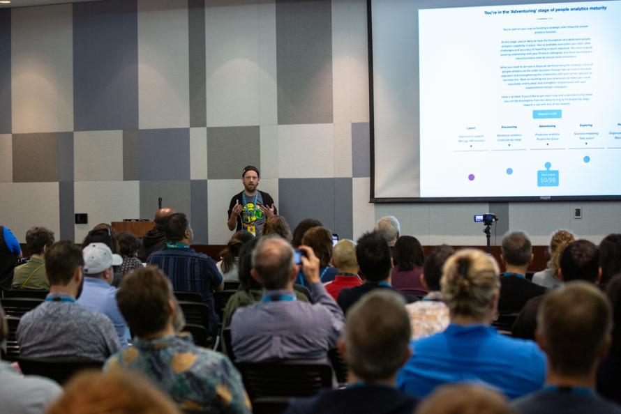 Chris Reynolds presenting at a conference.