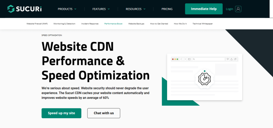Sucuri CDN’s homepage