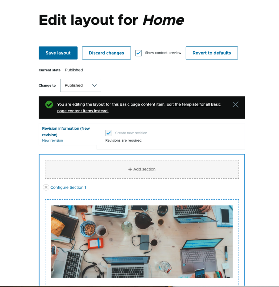 Drupal CMS Layout Builder