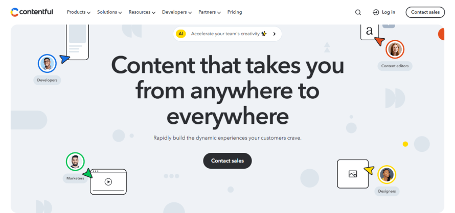 Contentful’s homepage.