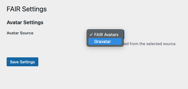 fair avatar settings