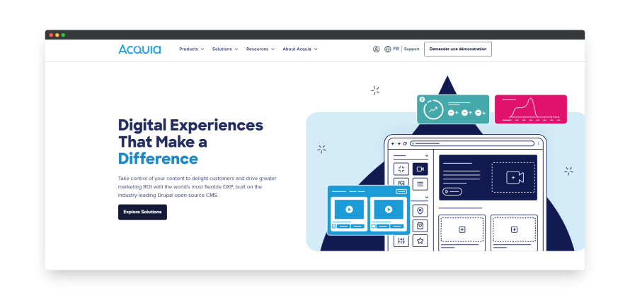 Acquia homepage