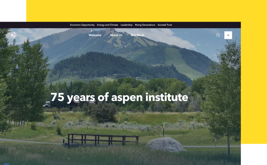 Aspen Institute's homepage