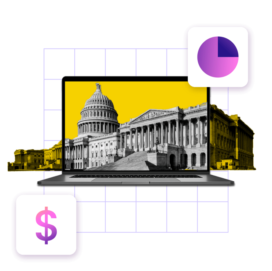 An illustration representing Drupal use in government, highlighting public sector websites, data reporting, and compliance-focused digital infrastructure.
