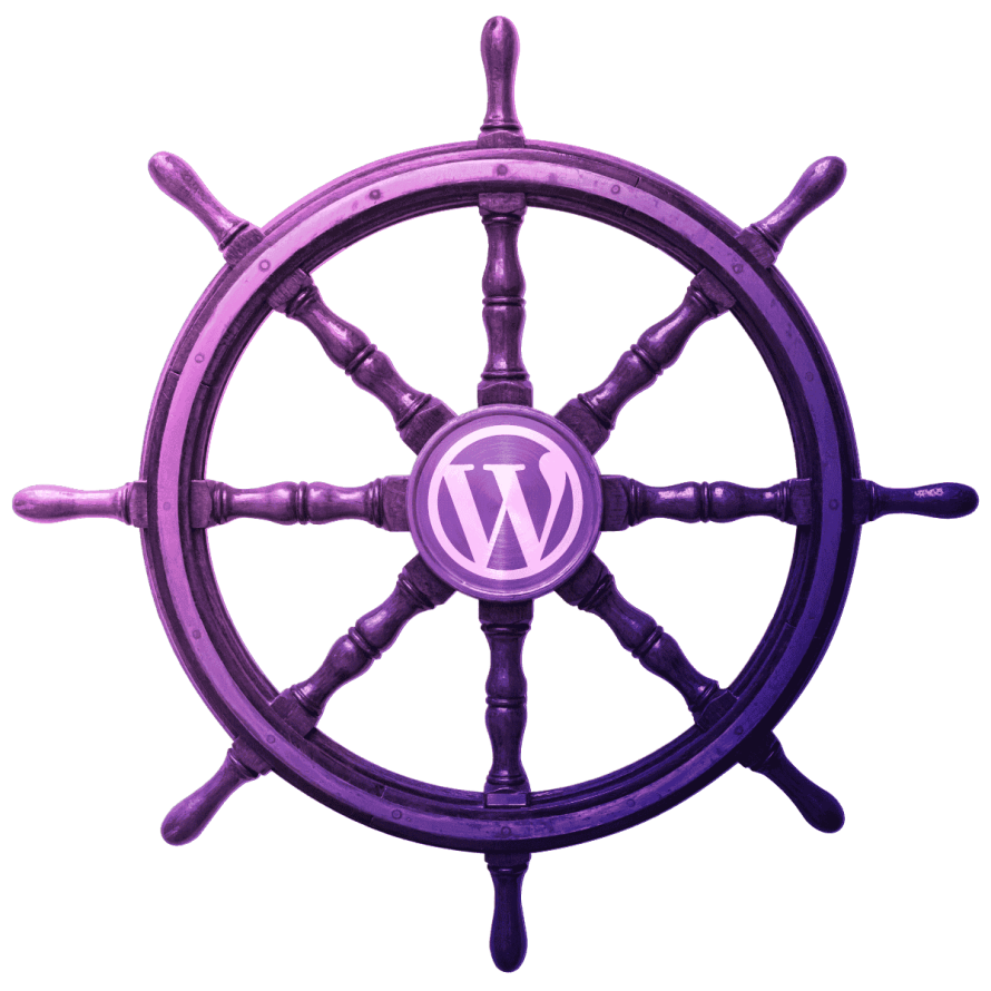 Kubernetes WordPress hosting illustration showing scalable container orchestration and centralized site control.