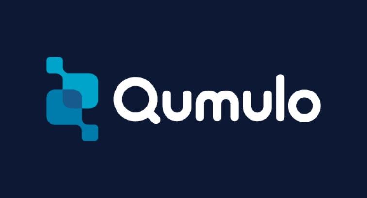 Qumulo Logo on Dark Blue Background