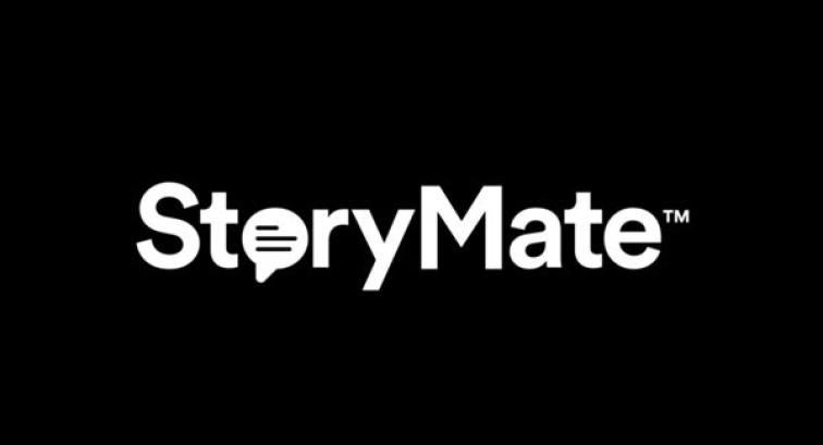 StoryMate Logo on Black Background