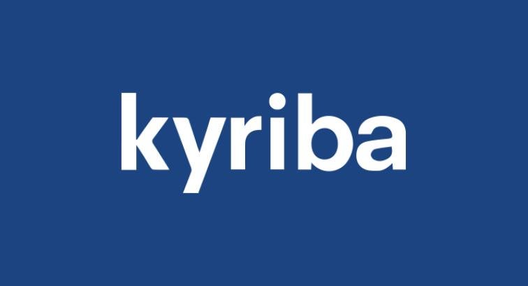 Kyriba Logo on dark blue background