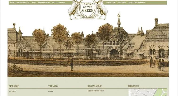 Tavern On The Green homepage