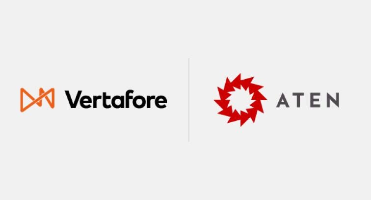 Vertafore and Aten companies' logos on white