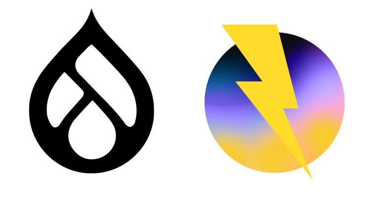 Drupal and Pantheon logos