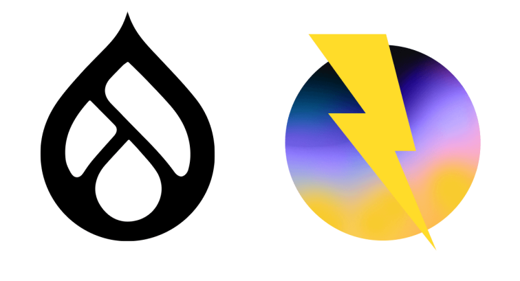 Drupal and Pantheon logos