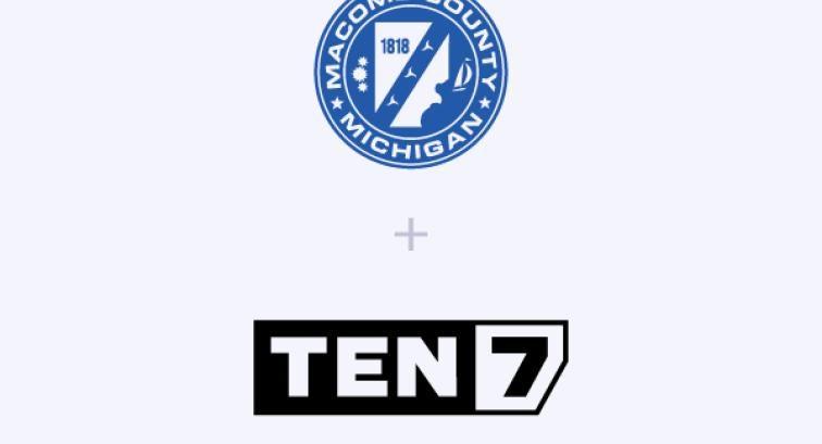 Macomb County and Ten7 logos on white