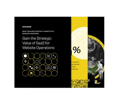 Thumbnail showing the cover page for the eBook titled "Gain the Strategic Value of SaaS for Website Operations"