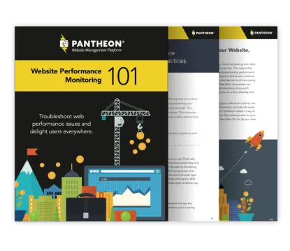 Thumbnail showing the cover page for the eBook titled "Website Performance Monitoring 101"