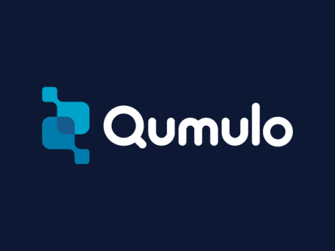 Qumulo Logo on Dark Blue Background