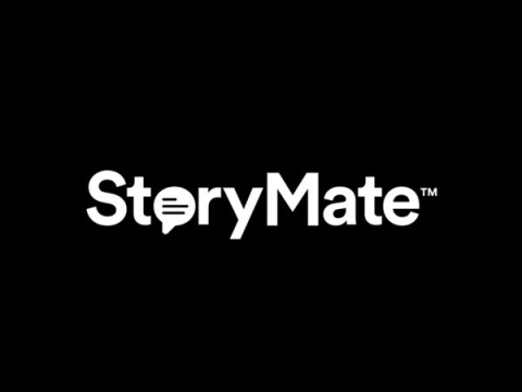 StoryMate Logo on Black Background