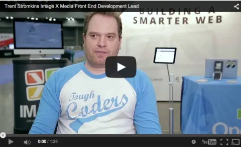 Screenshot from interview video with Trent Stromkins, Front End Development Lead