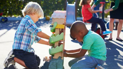 Kids playing nicely together