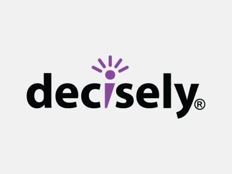 Decisely logo on white