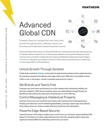 Pantheon Advanced Global CDN datasheet