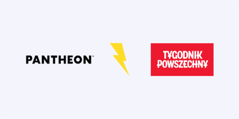 Tygodnik Powszechny logo with Pantheon's logo