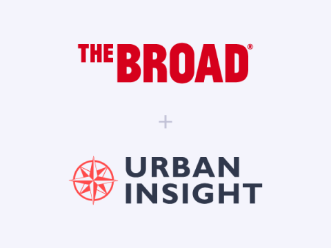 The Broad and Urban Insight logos on white