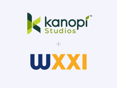 Kanopi Studios and WXXI logos on white