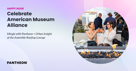 An invitation card featuring two women at the fireplace 