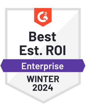 Pantheon Best Estimated ROI for Enterprise Winter 2024