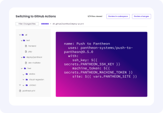 Switching to GitHub Actions stylized screenshot