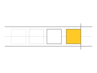 Illustrating of box moving forward